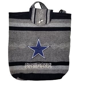 NFL Dallas Cowboys Woven Backpack With Drawstring & Toggle Closure
